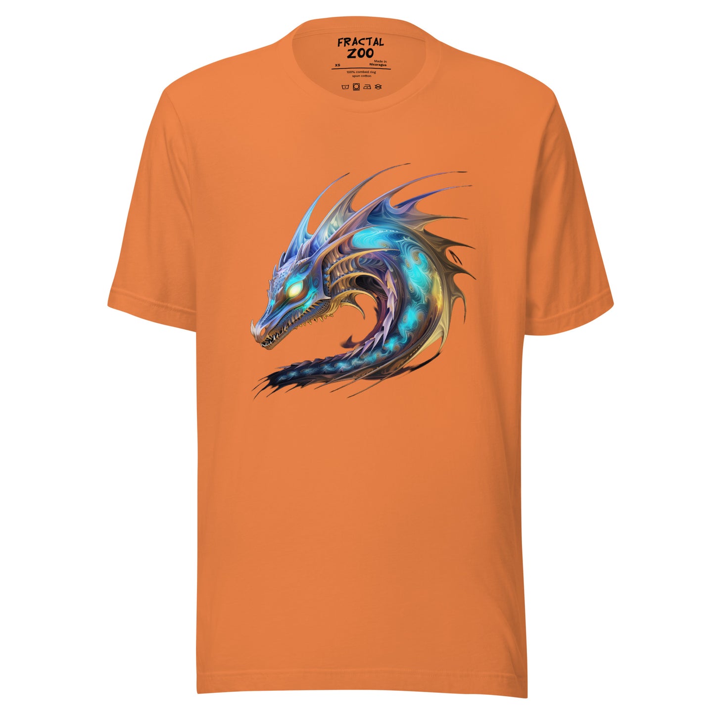 Dragon's Essence T-Shirt where Fractal Art Meets Mythical Legends