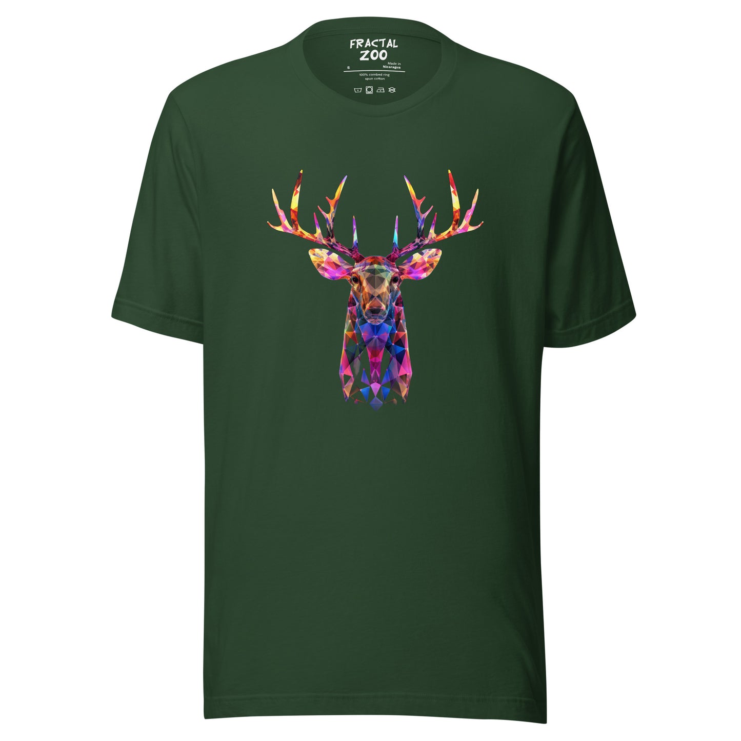 Fractal Deer Buck Unisex t-shirt | Unveil the Fusion of Nature