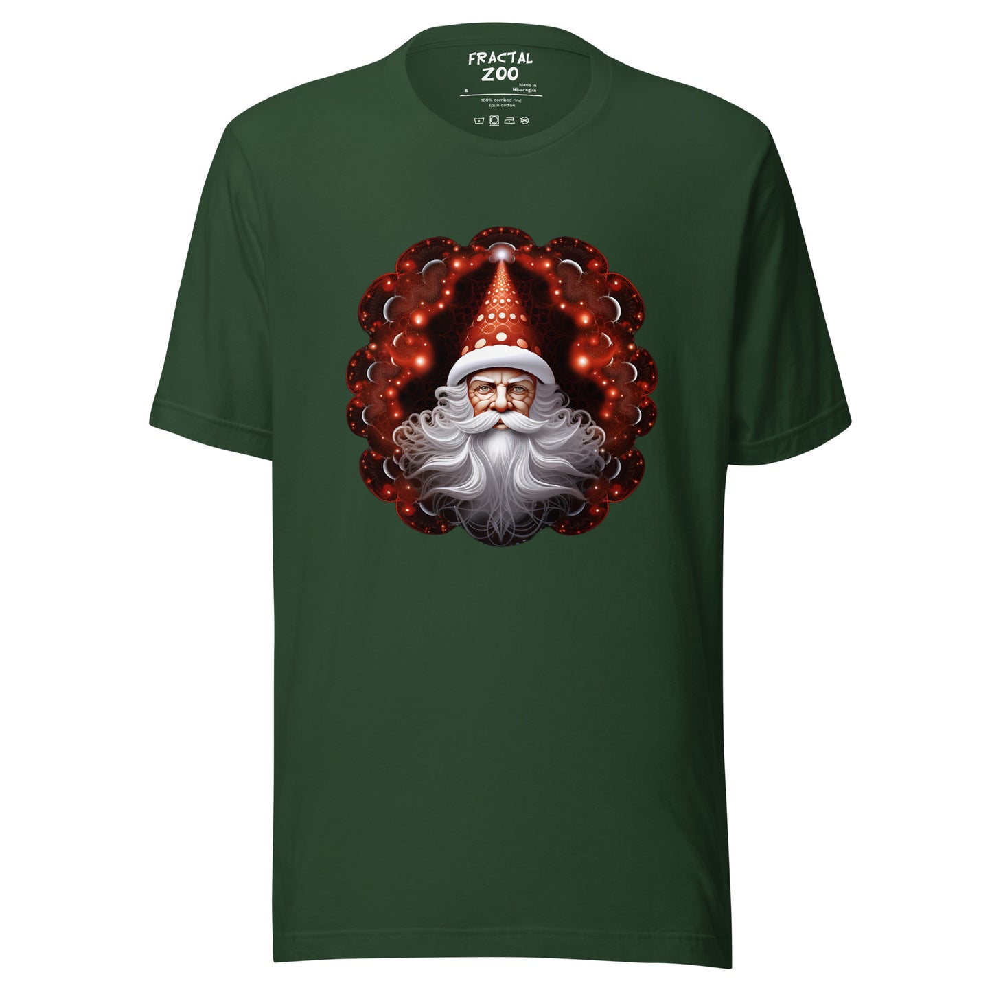 Santa's Fractal Magic  t-shirt | Feel the Christmas Holidays Magic with Fractal Tee