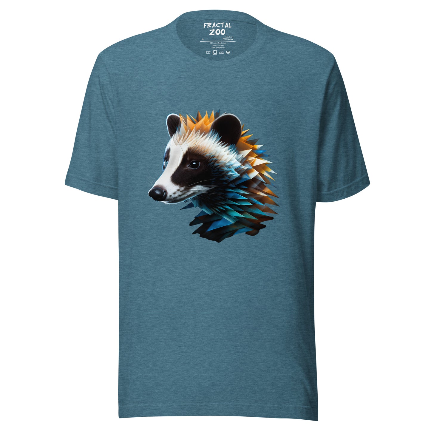 Discover Nature's Artistry with the Wild Geometry Badger Tee