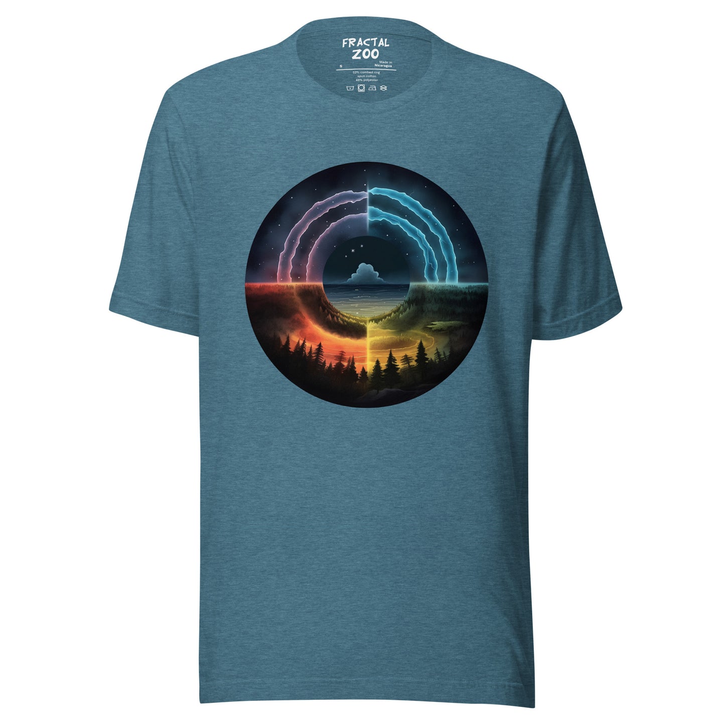 Elemental Harmony Circle Tee for Eco-conscious Fashion | Nature's Rhythm Unleashed