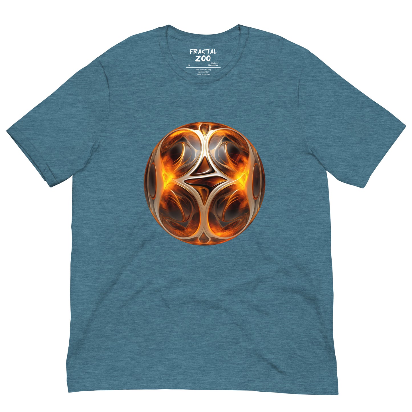 Inferno Elegance T-Shirt | Dive into the Fiery World of Fractal Artistry