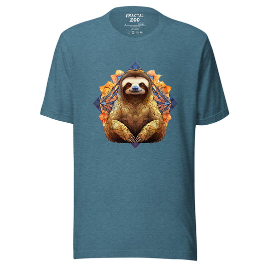 Fractal Sloth Odyssey Unisex t-shirt | Immerse in Cosmic Serenity