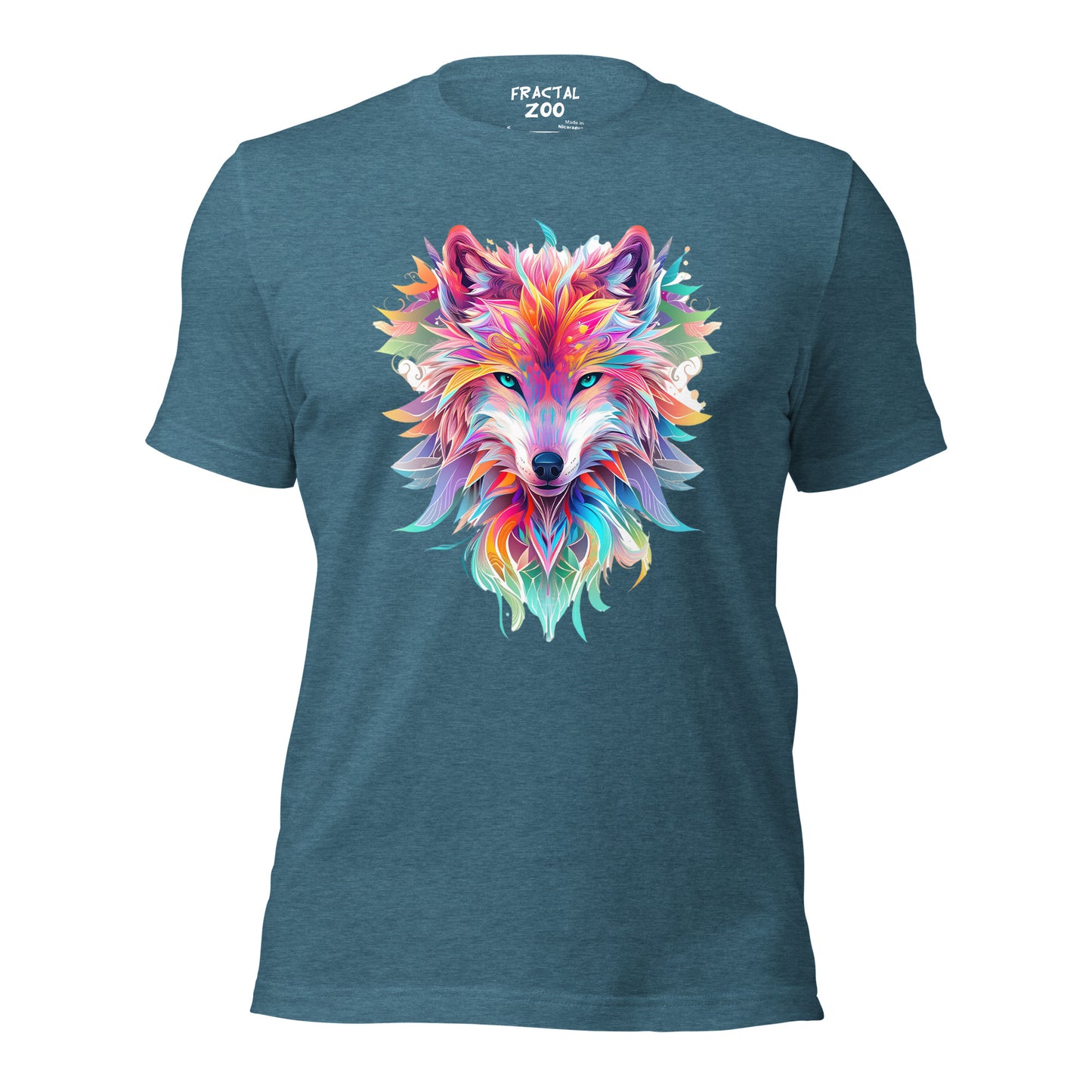 Vibrant Spirit Wolf Tee | Artistic and Sustainable T-Shirt