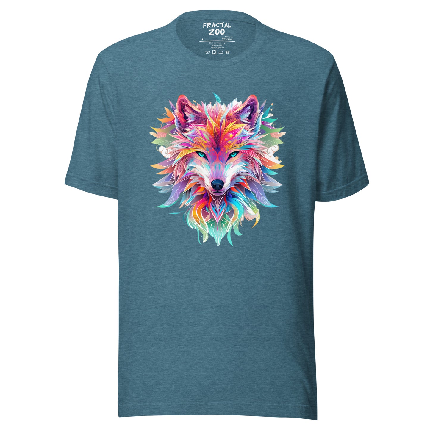 Vibrant Spirit Wolf Tee | Artistic and Sustainable T-Shirt