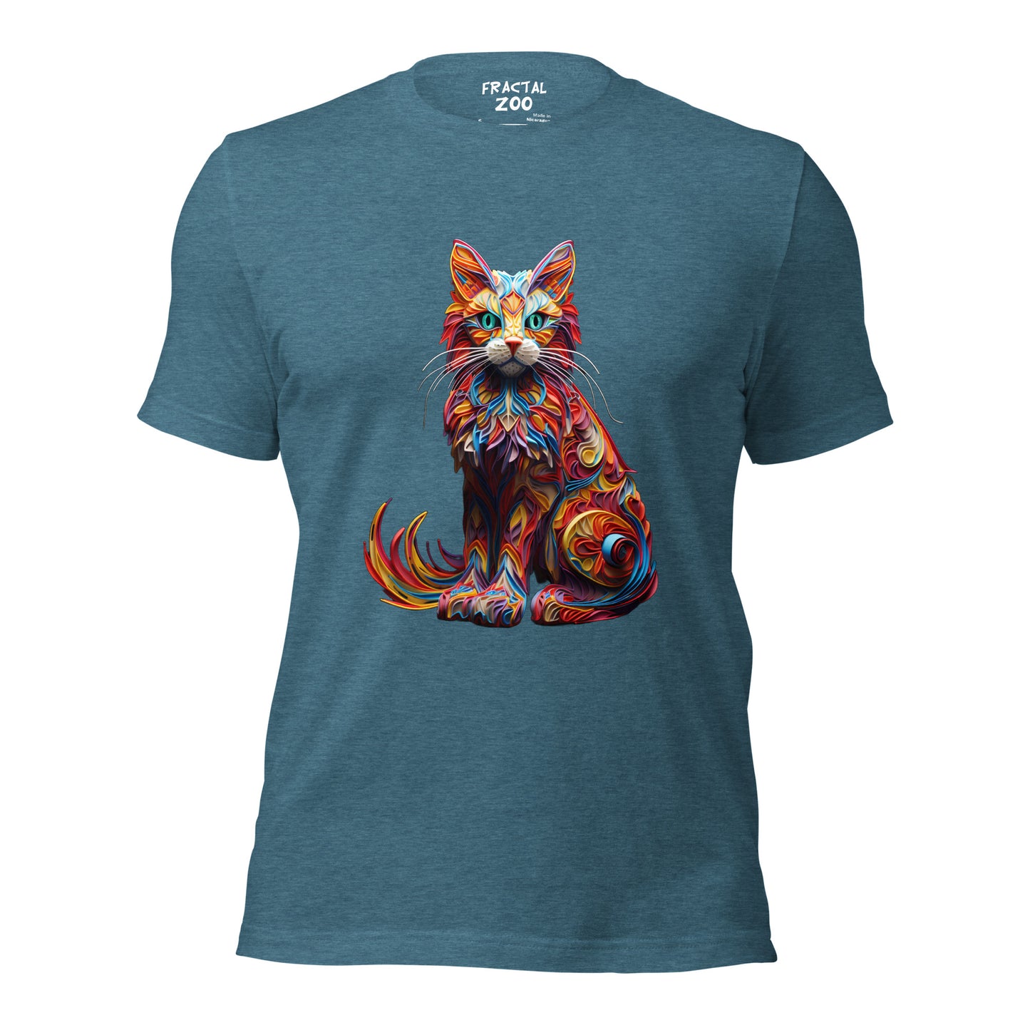 Feline Euphoria Unisex t-shirt | Unique Blend of Art and Nature in Eco-Conscious Fashion