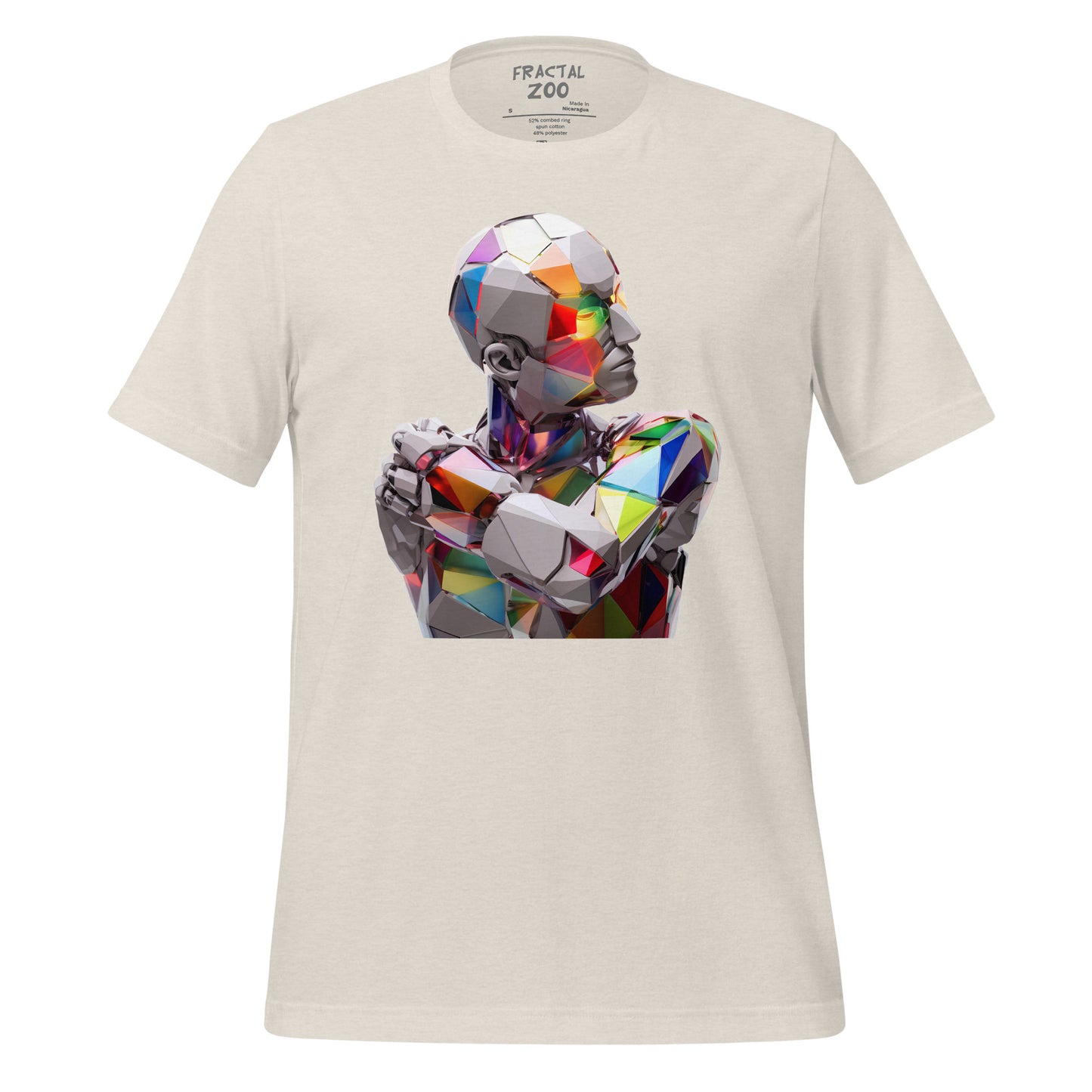 Thoughtful Android - Reflective Robot T-Shirt for Tech Enthusiasts