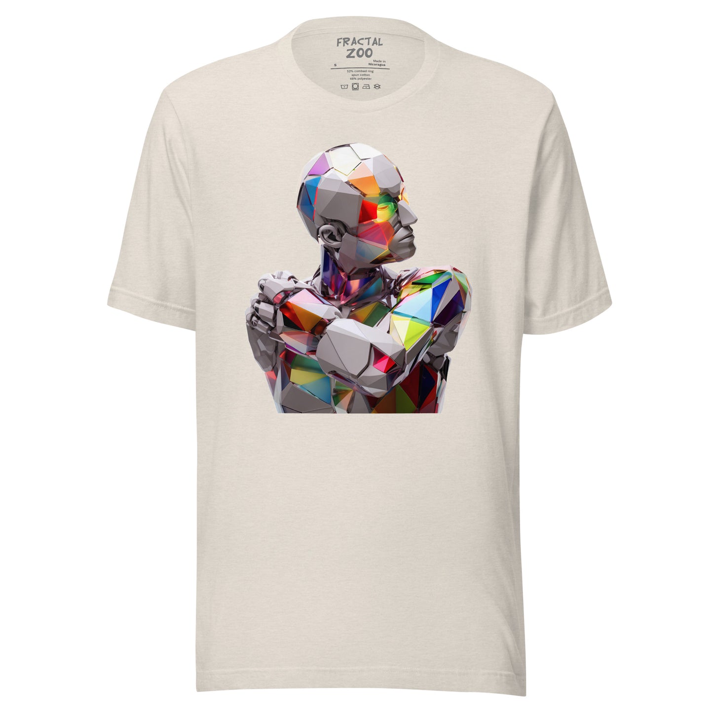 Thoughtful Android - Reflective Robot T-Shirt for Tech Enthusiasts