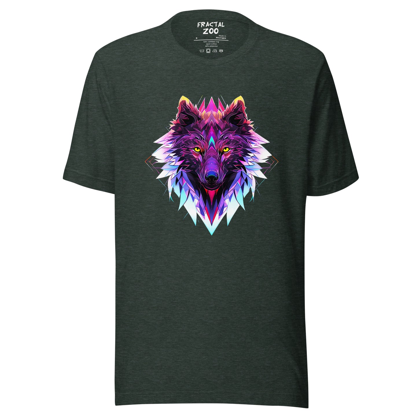 Echo Wolf T-Shirt | Unleash Your Inner Wild Spirit with Fractal Elegance