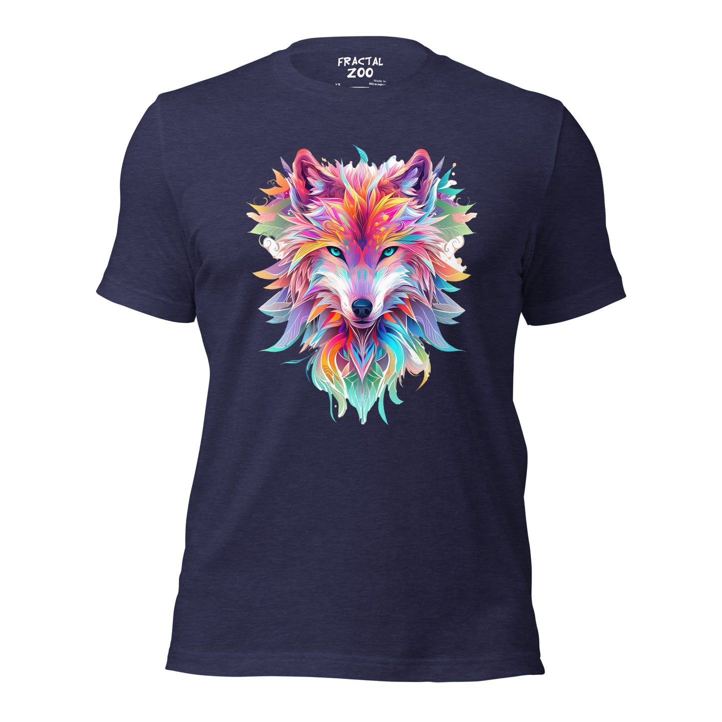 Vibrant Spirit Wolf Tee | Artistic and Sustainable T-Shirt