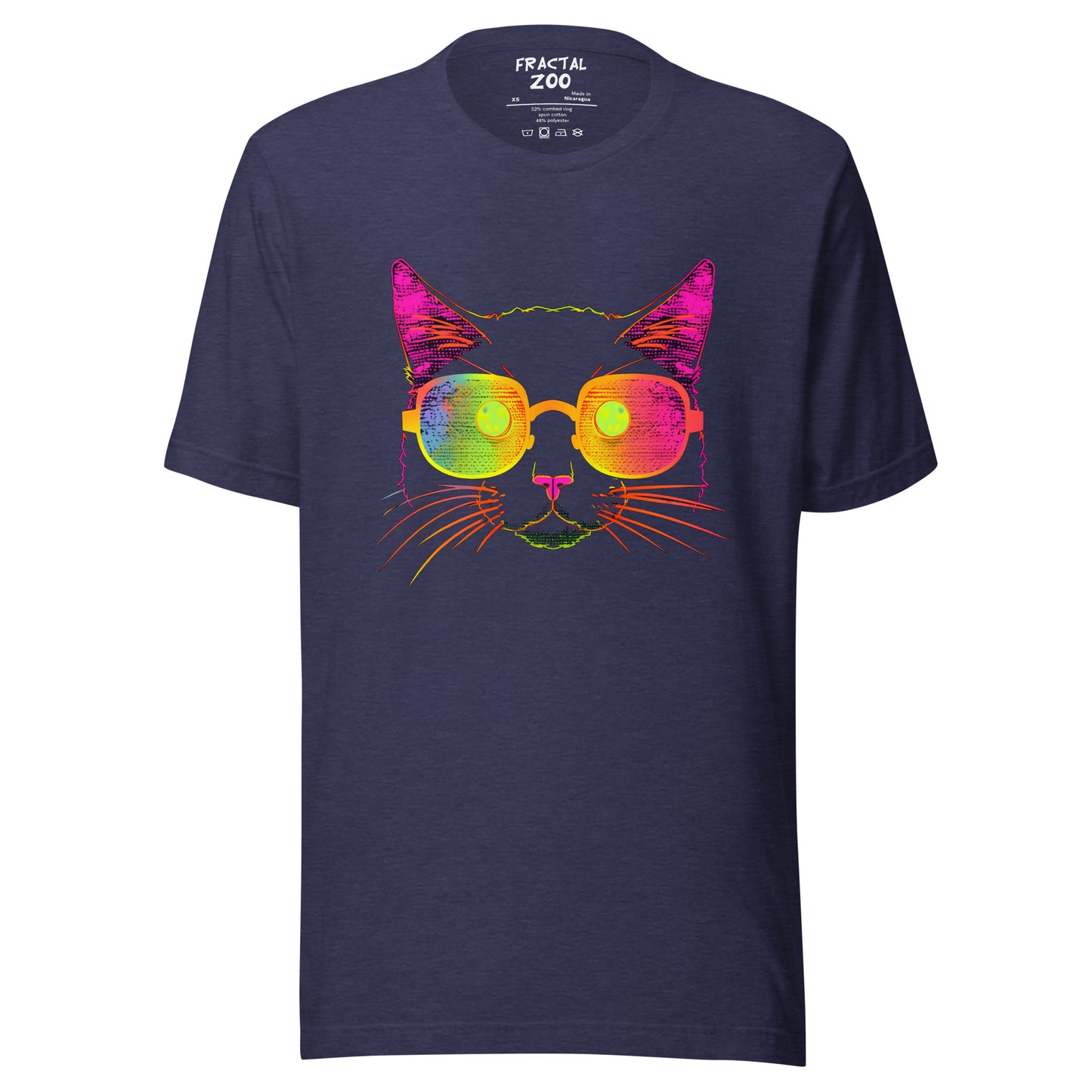 Rave in Style with Neon Kitty Spectacles Unisex T-Shirt | Neon Kitty Music Festival Vibes Tee