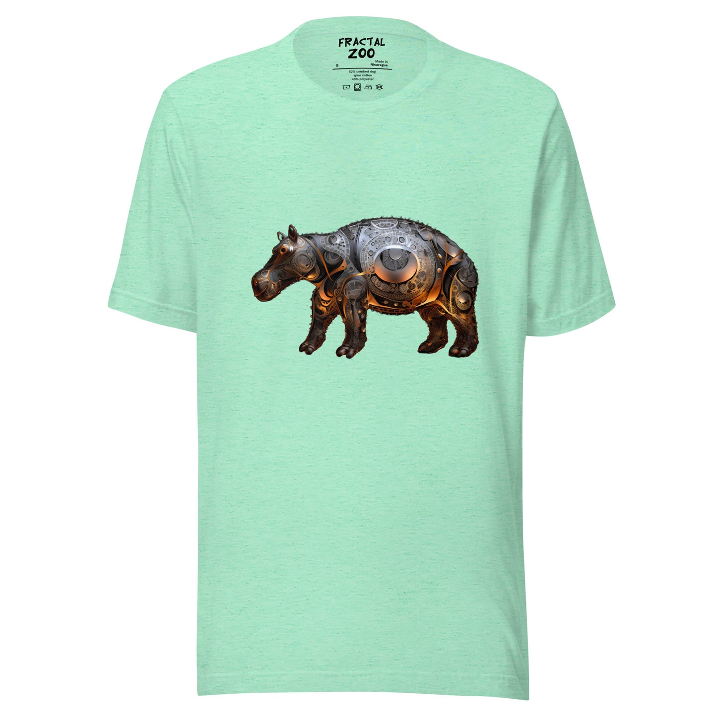 Celebrate Nature's Grandeur with Hippo Enigma Fractal Art T-Shirt