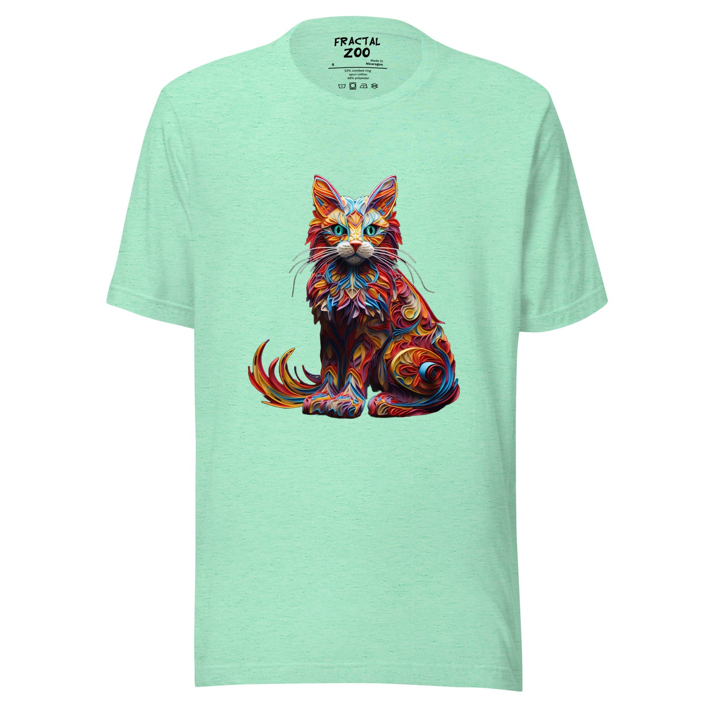 Feline Euphoria Unisex t-shirt | Unique Blend of Art and Nature in Eco-Conscious Fashion