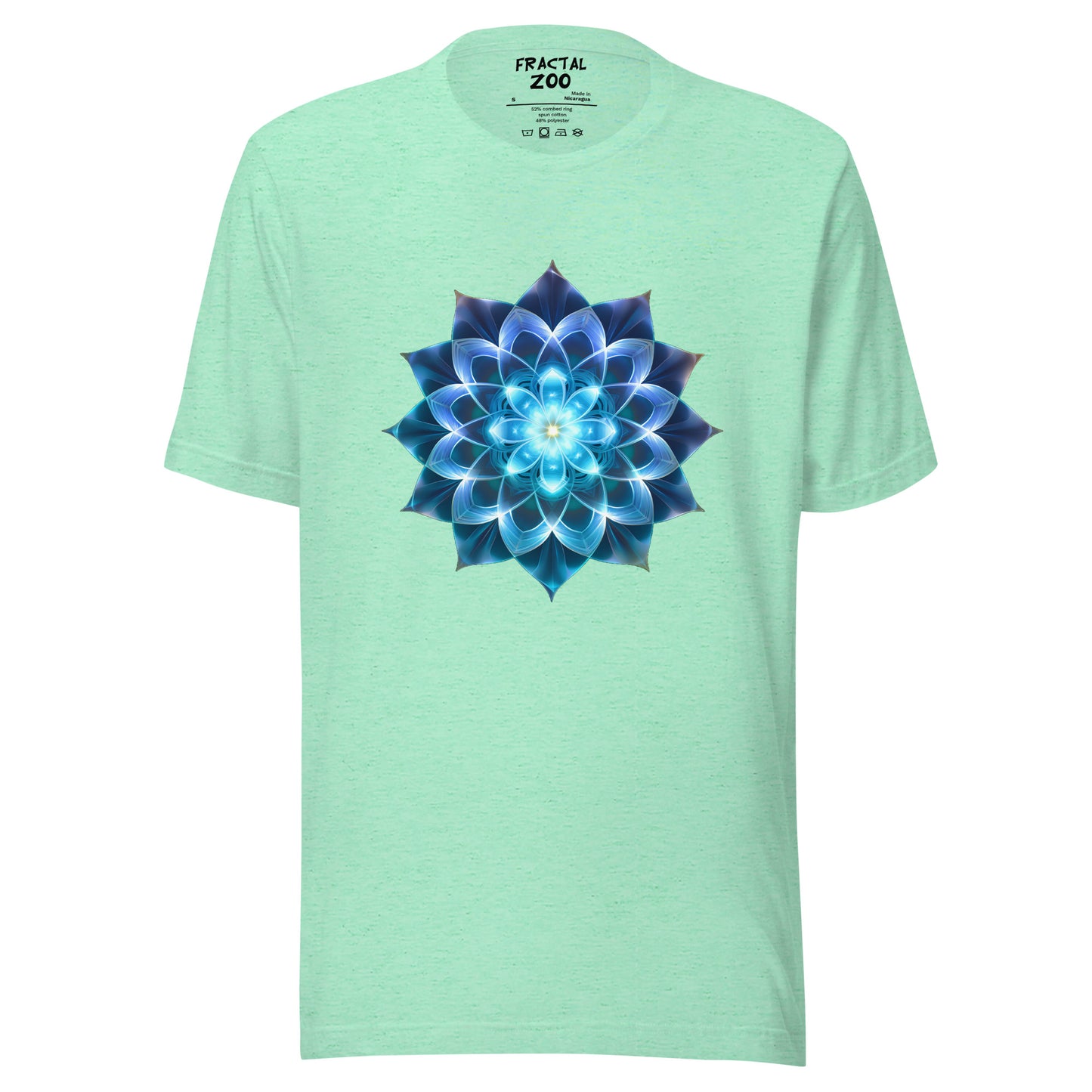 Sacred Blue Blossom Tee | Art, Geometry, and Eco-Friendly Fashion Converge