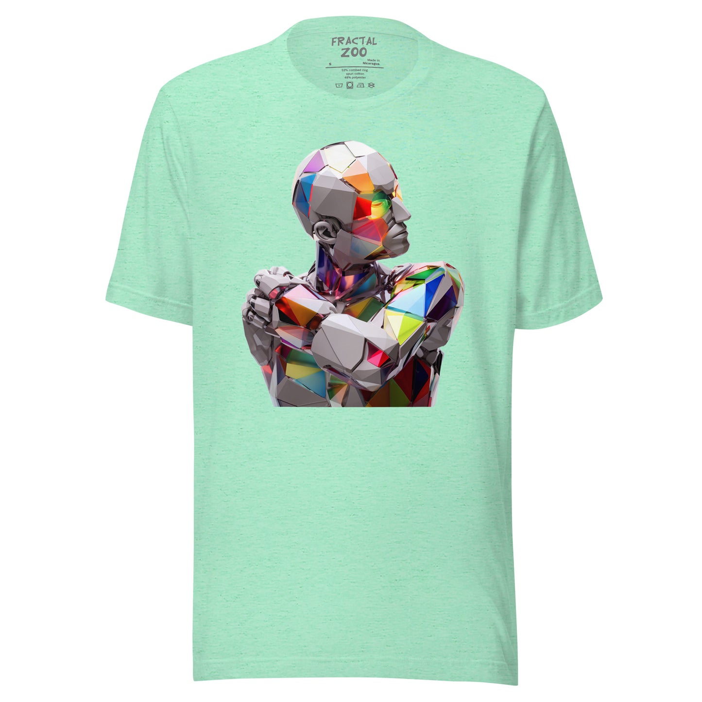 Thoughtful Android - Reflective Robot T-Shirt for Tech Enthusiasts