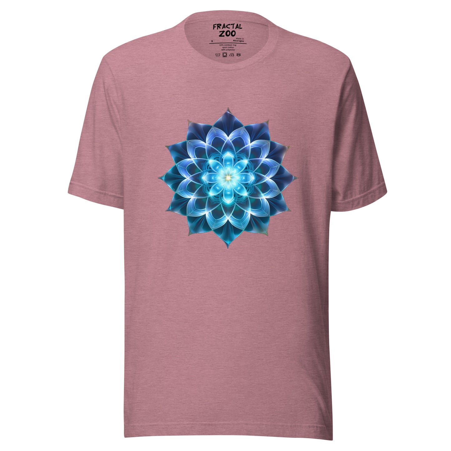 Sacred Blue Blossom Tee | Art, Geometry, and Eco-Friendly Fashion Converge