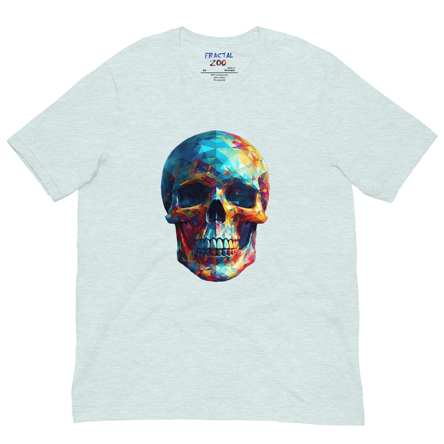 Ethereal Skullscape T-Shirt | Where Skulls and Fractals Meet to Create a Unique Design