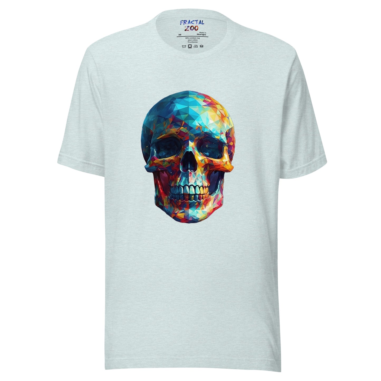 Ethereal Skullscape T-Shirt | Where Skulls and Fractals Meet to Create a Unique Design