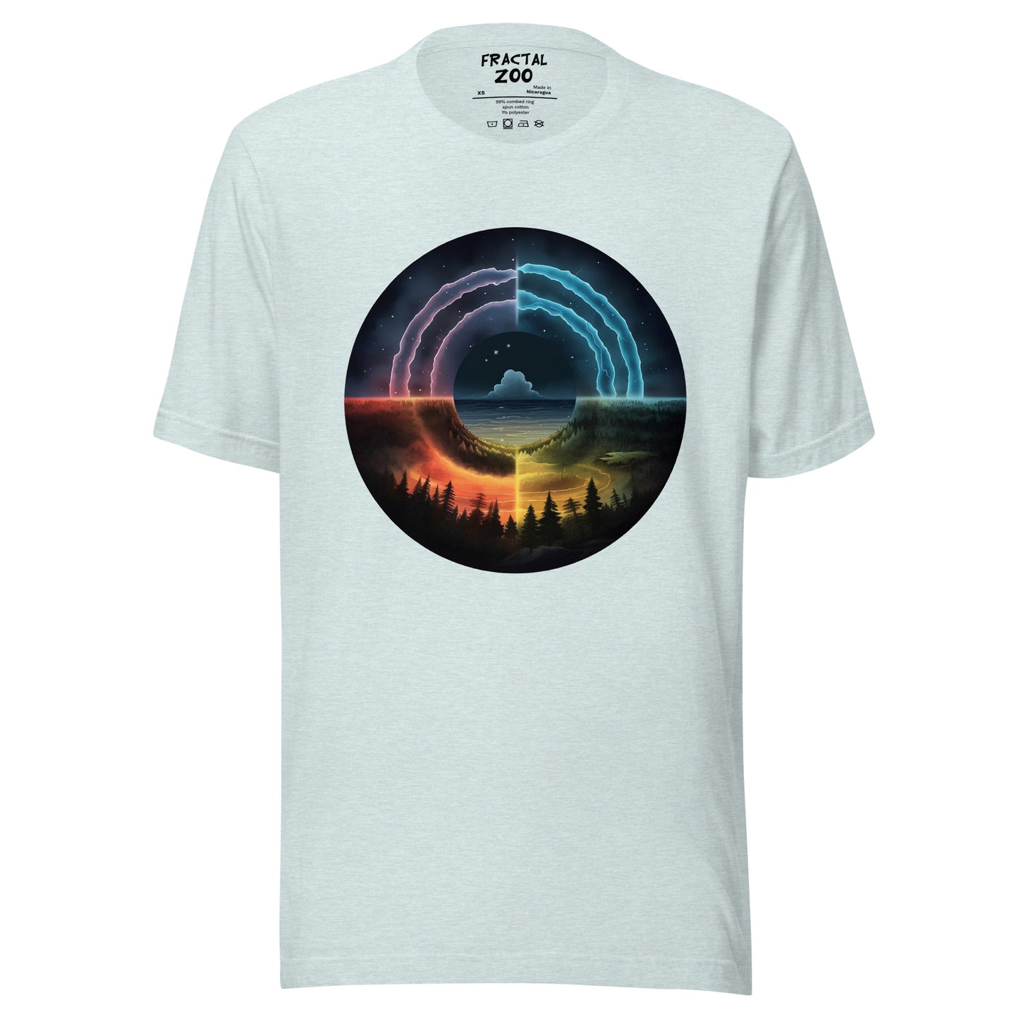 Elemental Harmony Circle Tee for Eco-conscious Fashion | Nature's Rhythm Unleashed