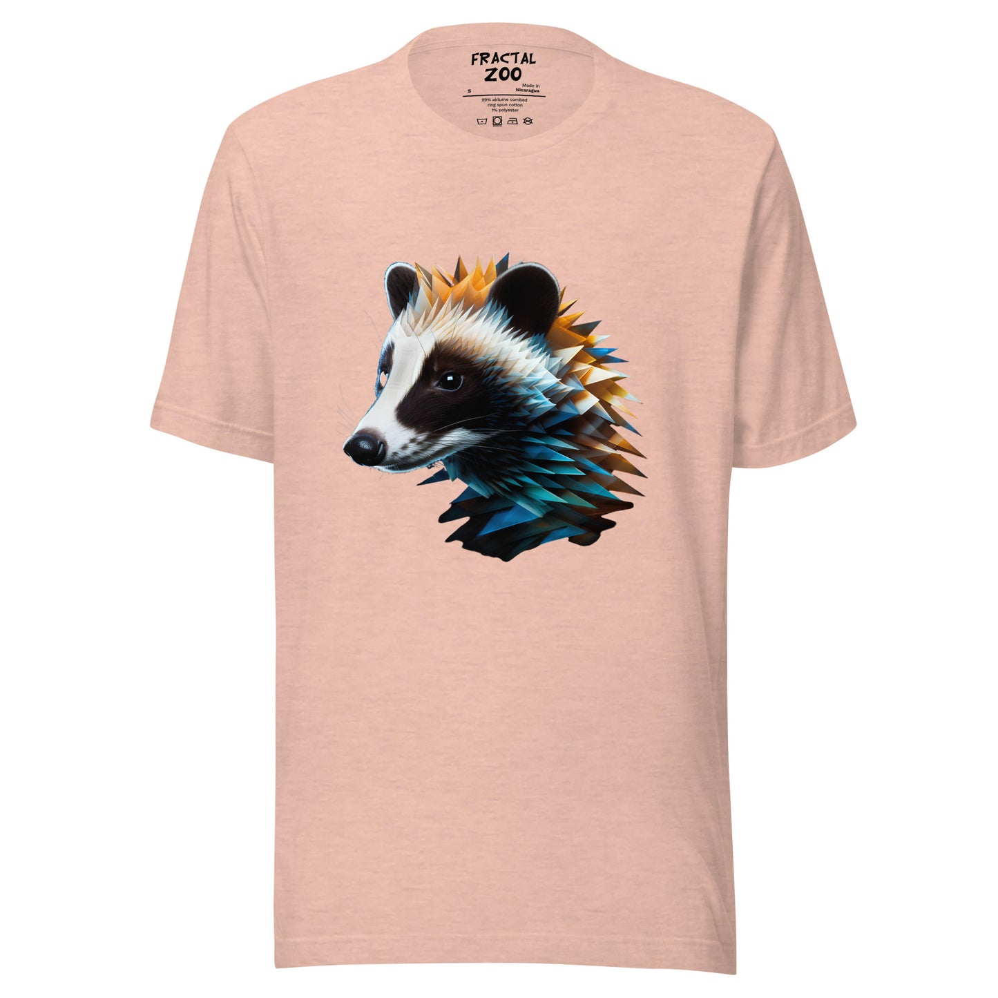 Discover Nature's Artistry with the Wild Geometry Badger Tee