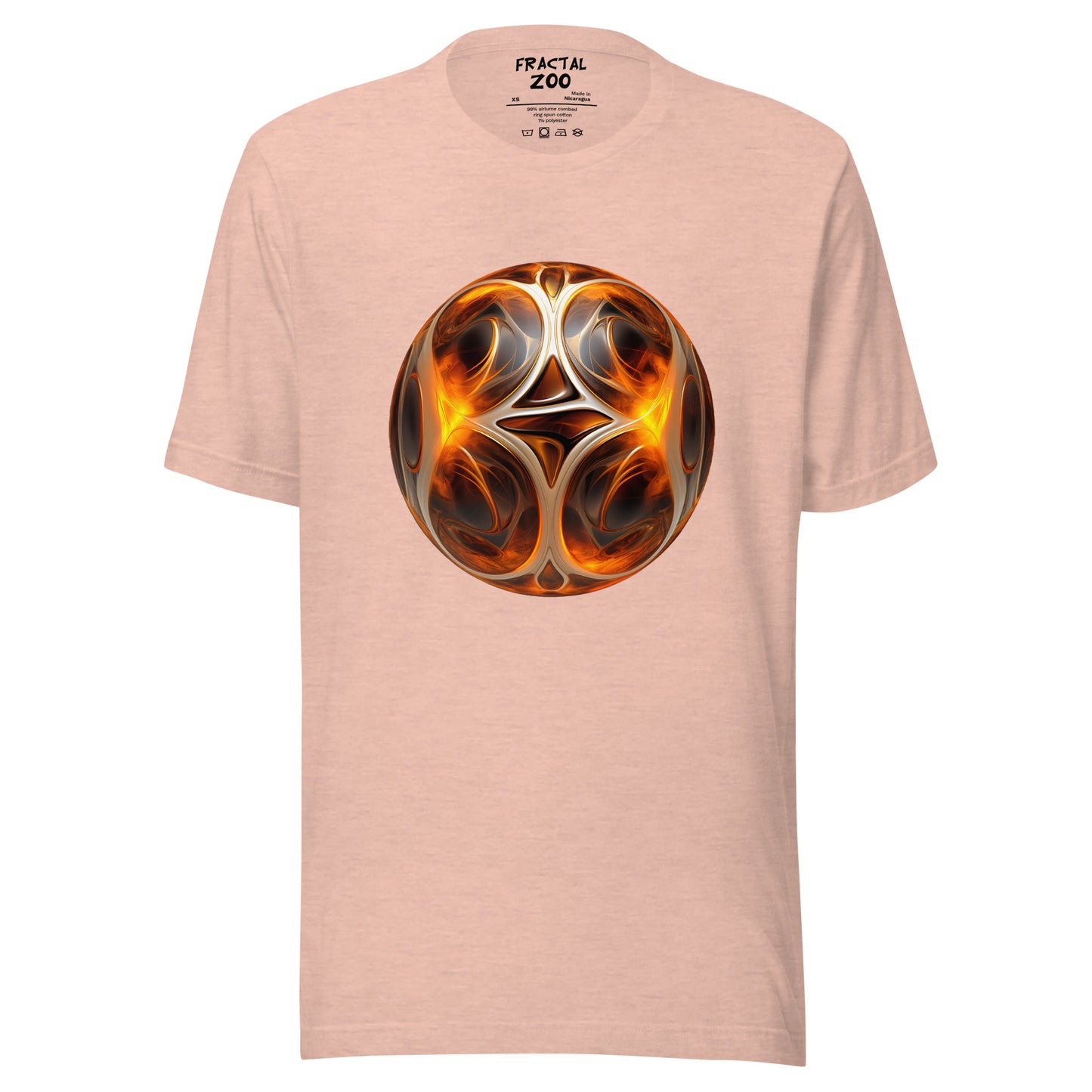 Inferno Elegance T-Shirt | Dive into the Fiery World of Fractal Artistry