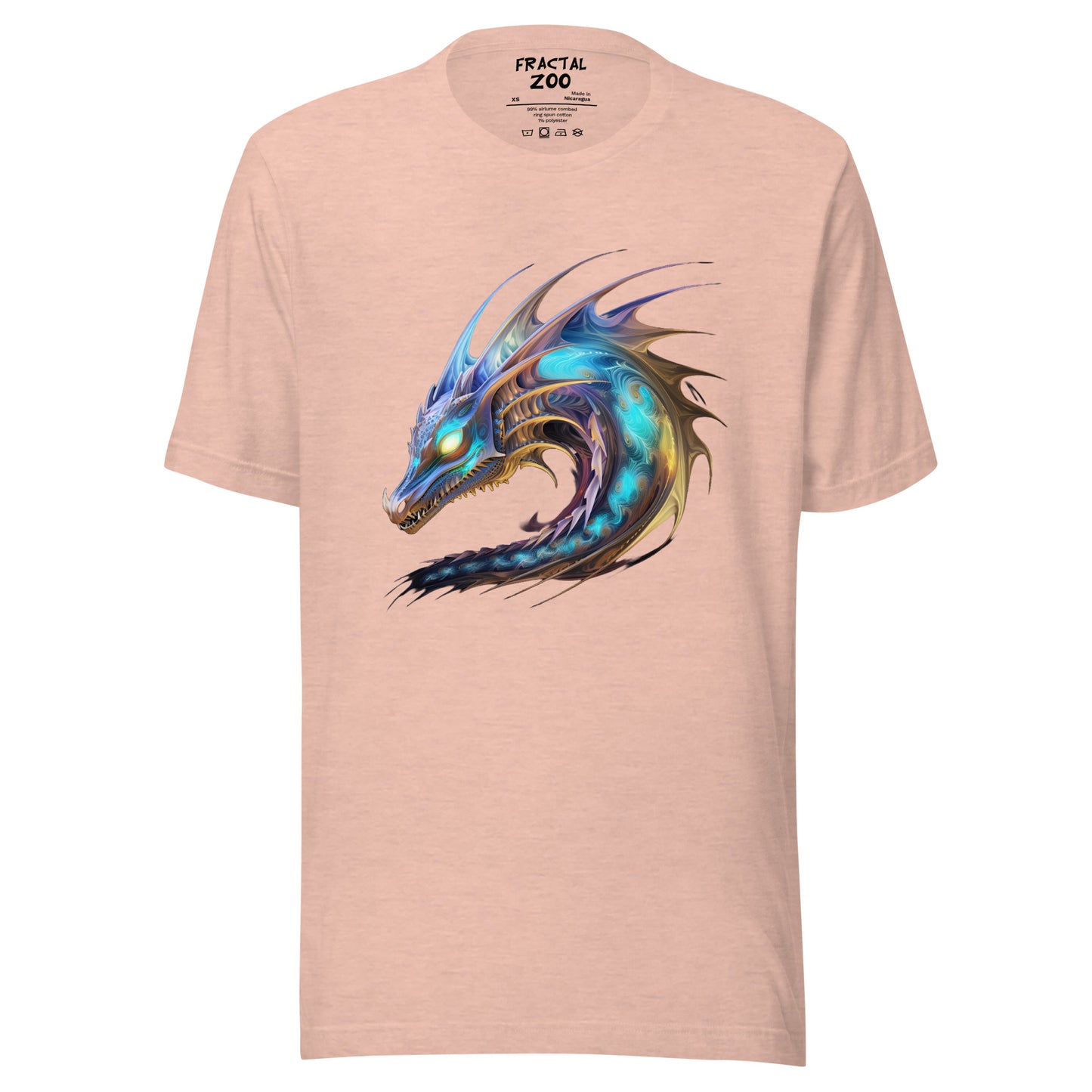 Dragon's Essence T-Shirt where Fractal Art Meets Mythical Legends