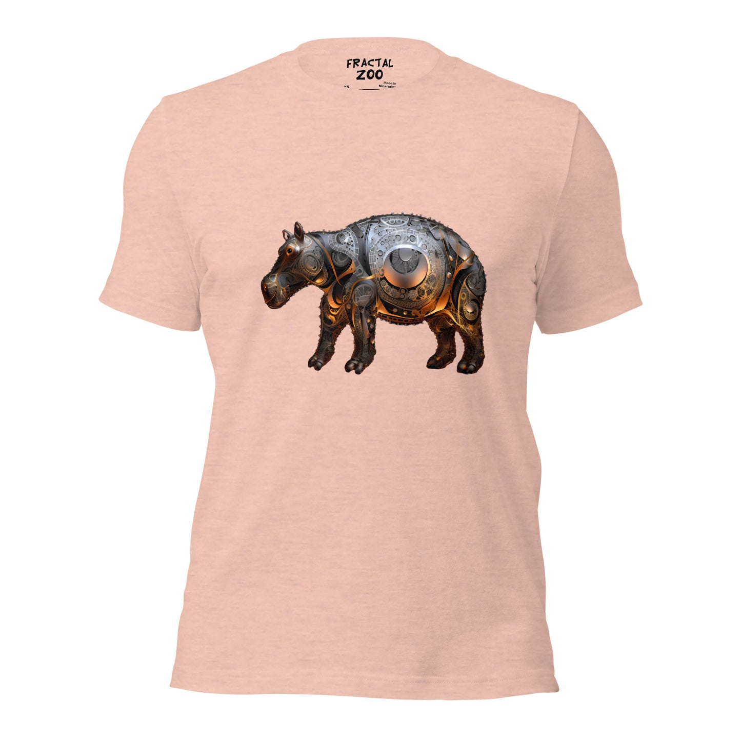 Celebrate Nature's Grandeur with Hippo Enigma Fractal Art T-Shirt