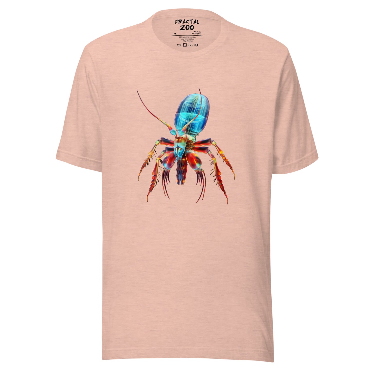 Experience Wild Style with Psychedelia Shrimp T-Shirt by Fractal Zoo