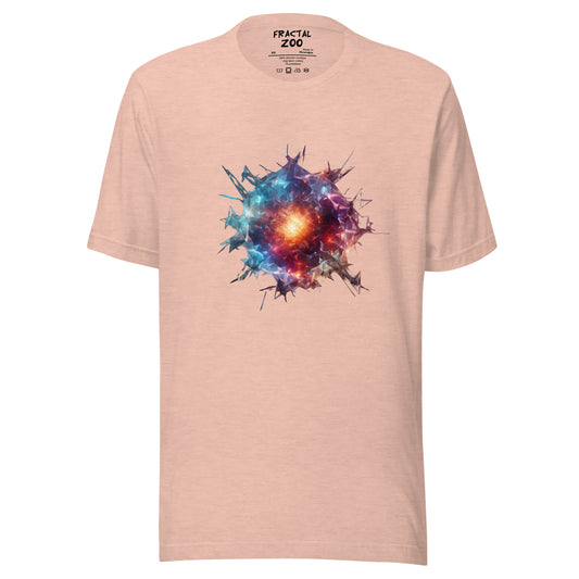 Geometric Abstract Meteor Unisex t-shirt | Ethical Style from the Cosmos