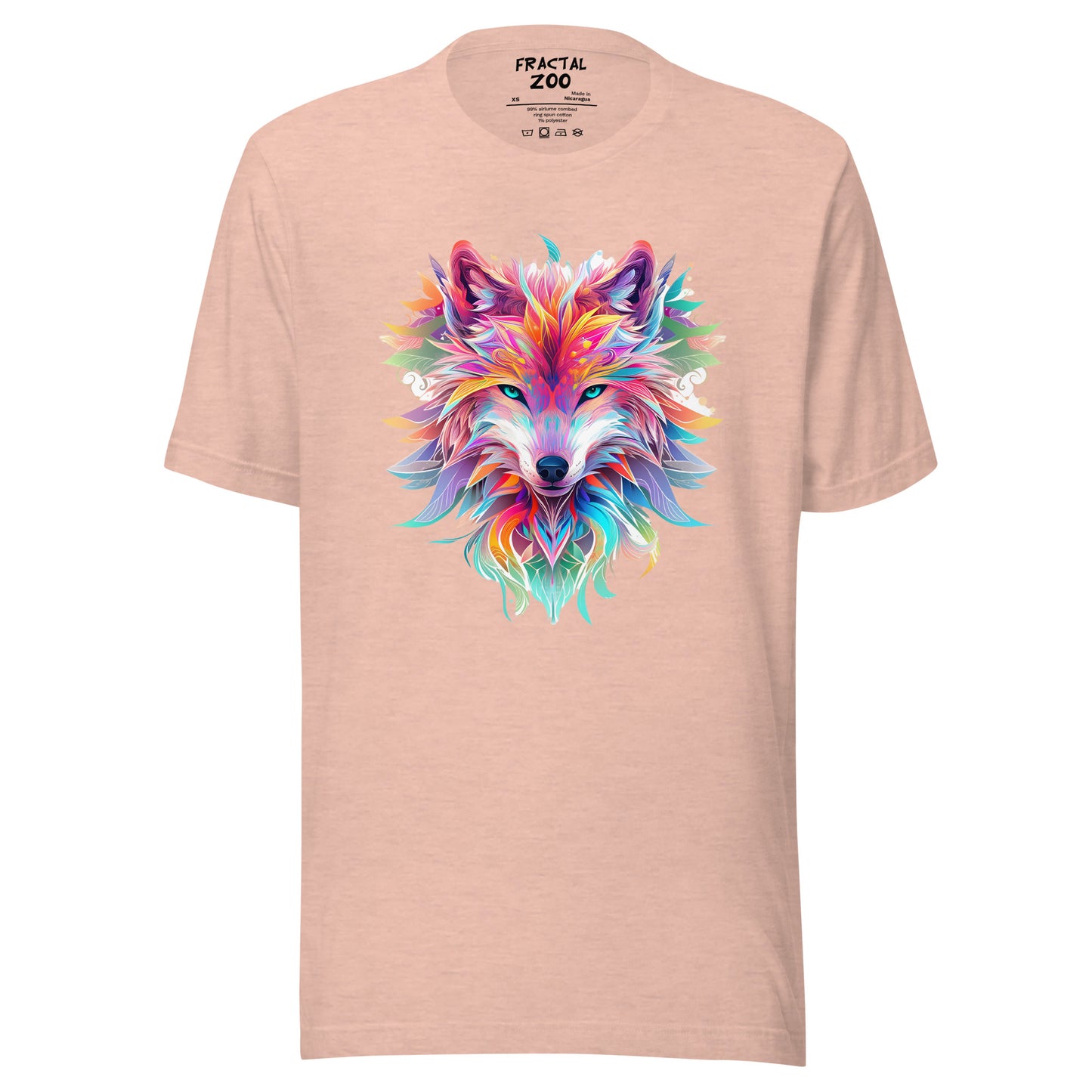 Vibrant Spirit Wolf Tee | Artistic and Sustainable T-Shirt