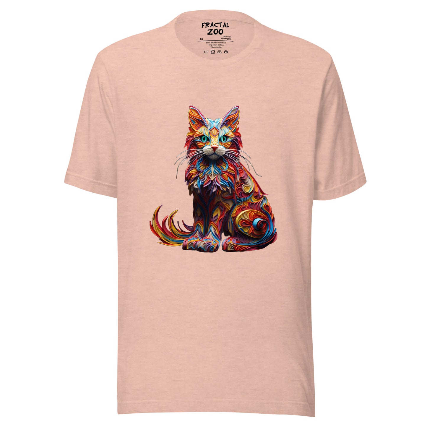 Feline Euphoria Unisex t-shirt | Unique Blend of Art and Nature in Eco-Conscious Fashion