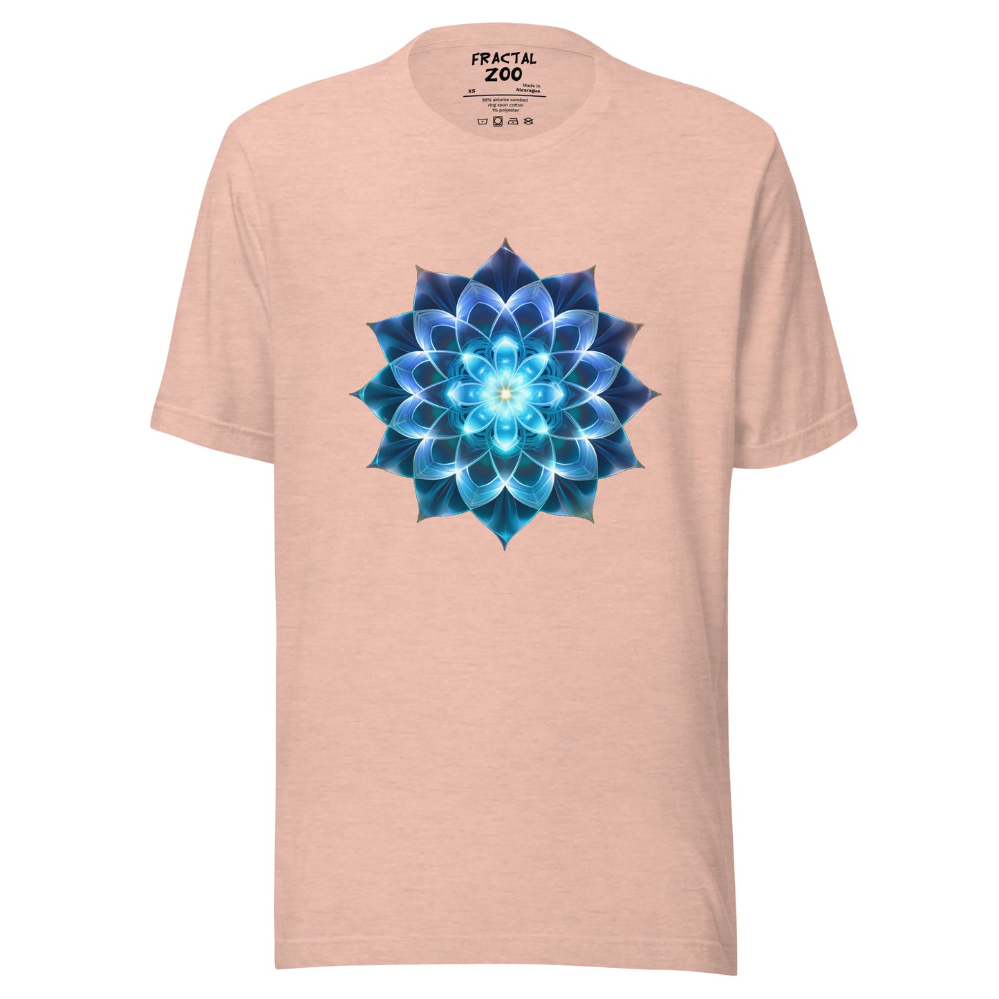 Sacred Blue Blossom Tee | Art, Geometry, and Eco-Friendly Fashion Converge