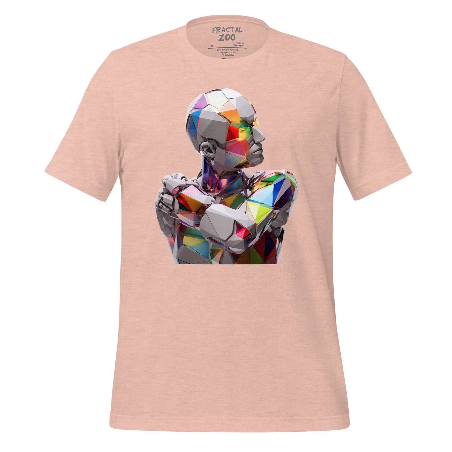 Thoughtful Android - Reflective Robot T-Shirt for Tech Enthusiasts