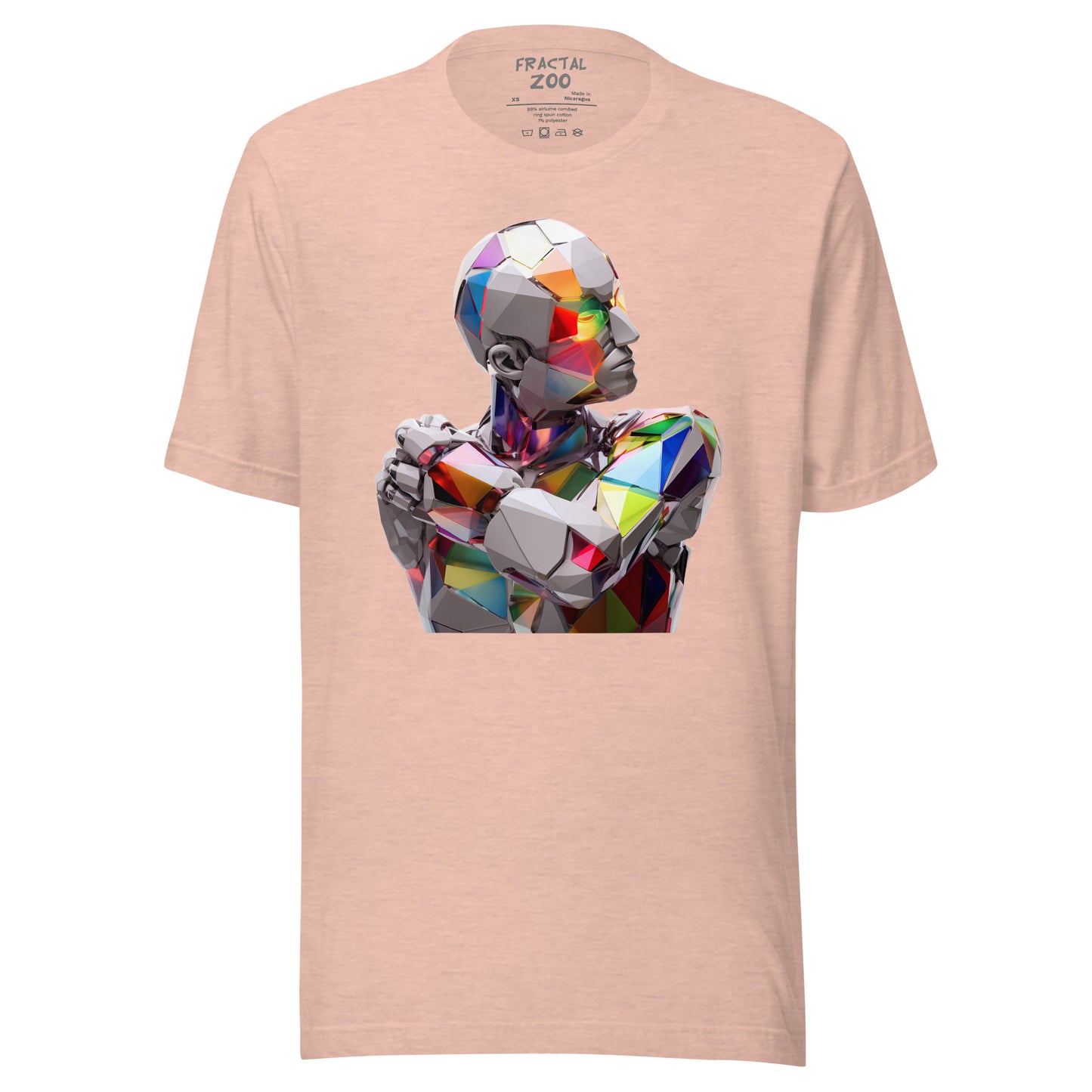 Thoughtful Android - Reflective Robot T-Shirt for Tech Enthusiasts