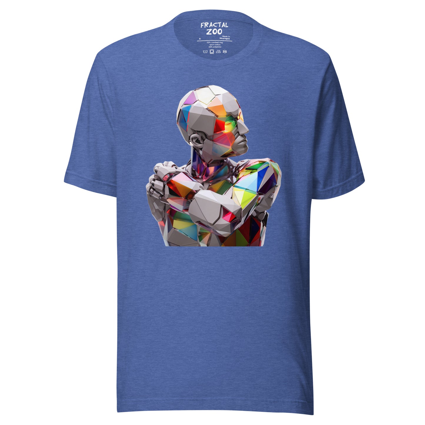 Thoughtful Android - Reflective Robot T-Shirt for Tech Enthusiasts