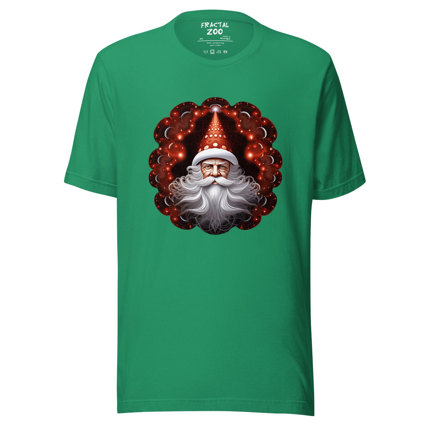 Santa's Fractal Magic  t-shirt | Feel the Christmas Holidays Magic with Fractal Tee