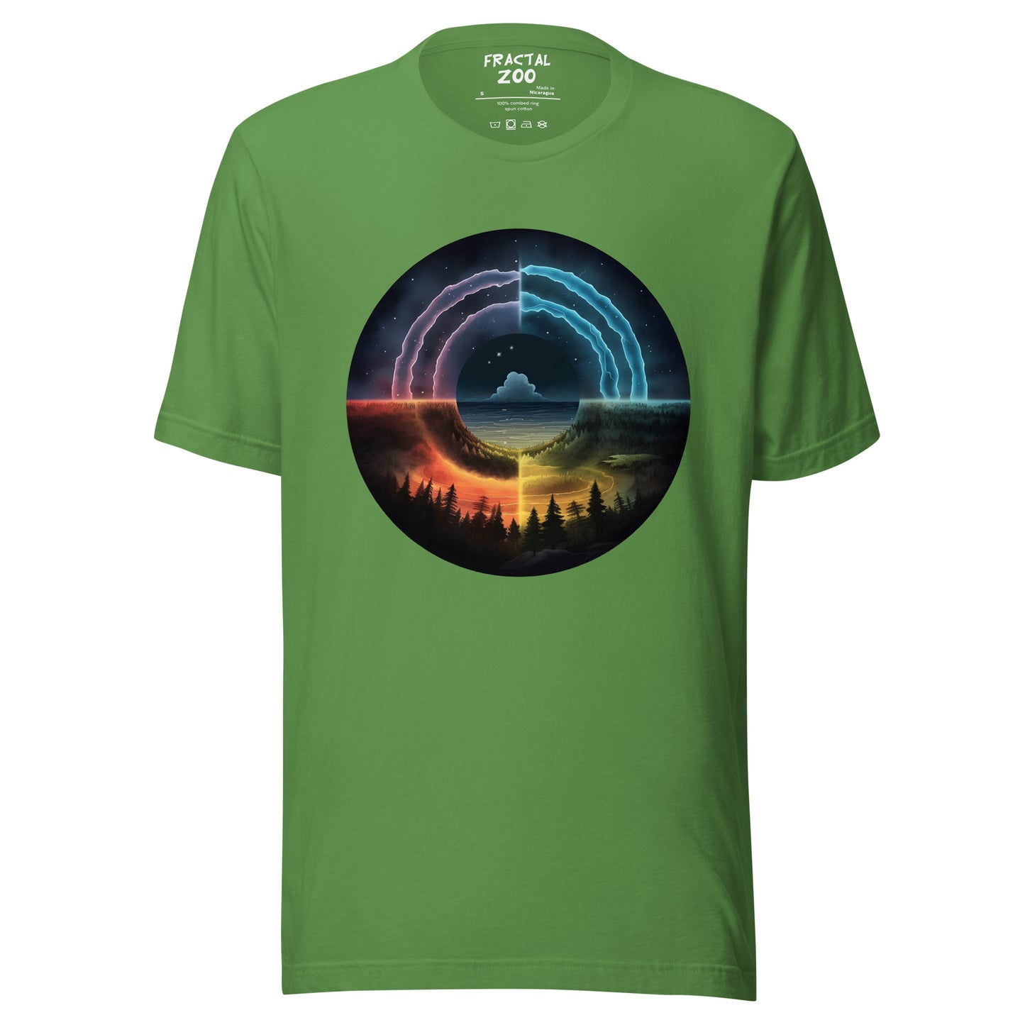 Elemental Harmony Circle Tee for Eco-conscious Fashion | Nature's Rhythm Unleashed