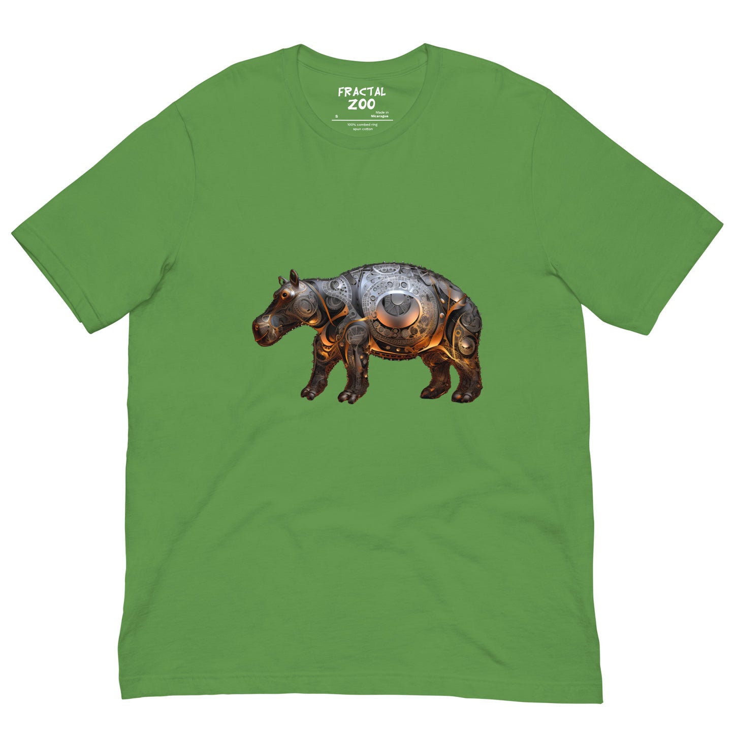 Celebrate Nature's Grandeur with Hippo Enigma Fractal Art T-Shirt