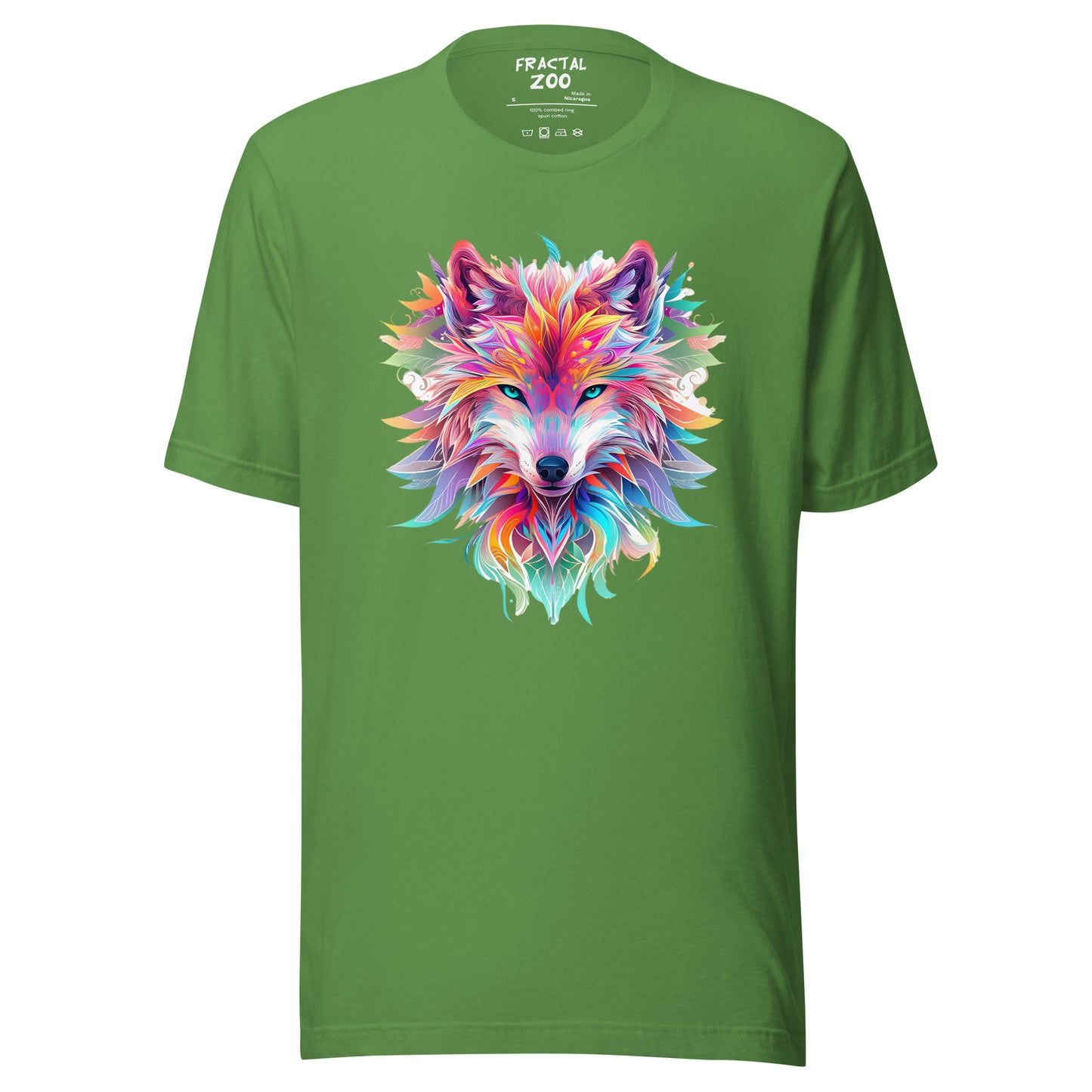 Vibrant Spirit Wolf Tee | Artistic and Sustainable T-Shirt