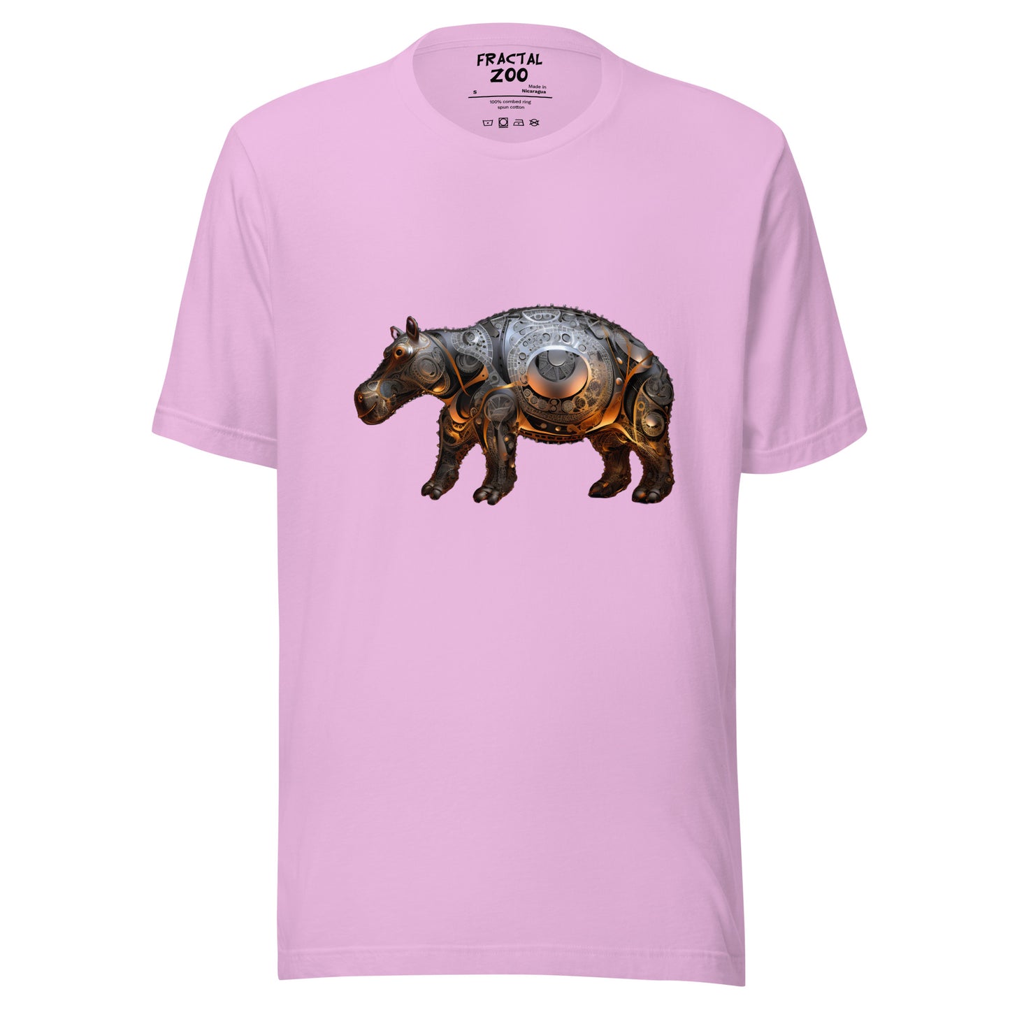 Celebrate Nature's Grandeur with Hippo Enigma Fractal Art T-Shirt