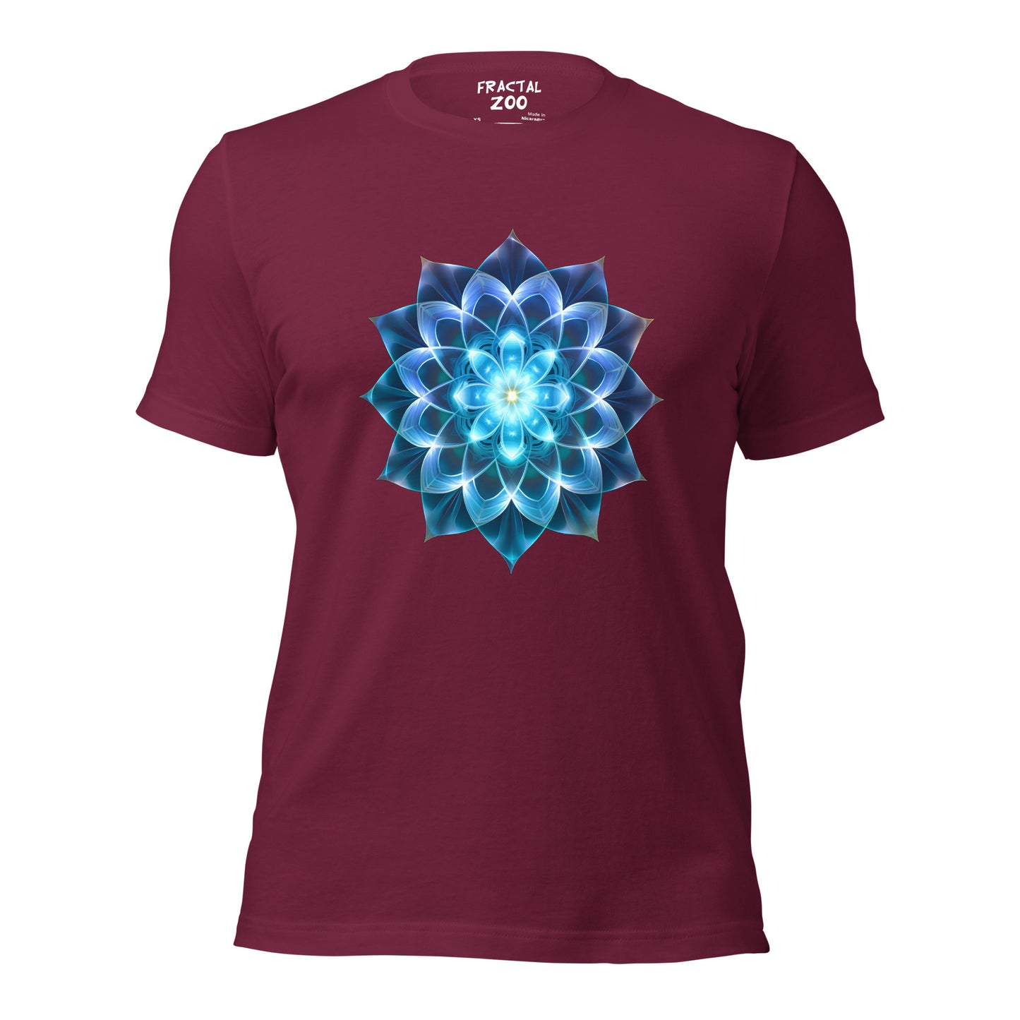 Sacred Blue Blossom Tee | Art, Geometry, and Eco-Friendly Fashion Converge