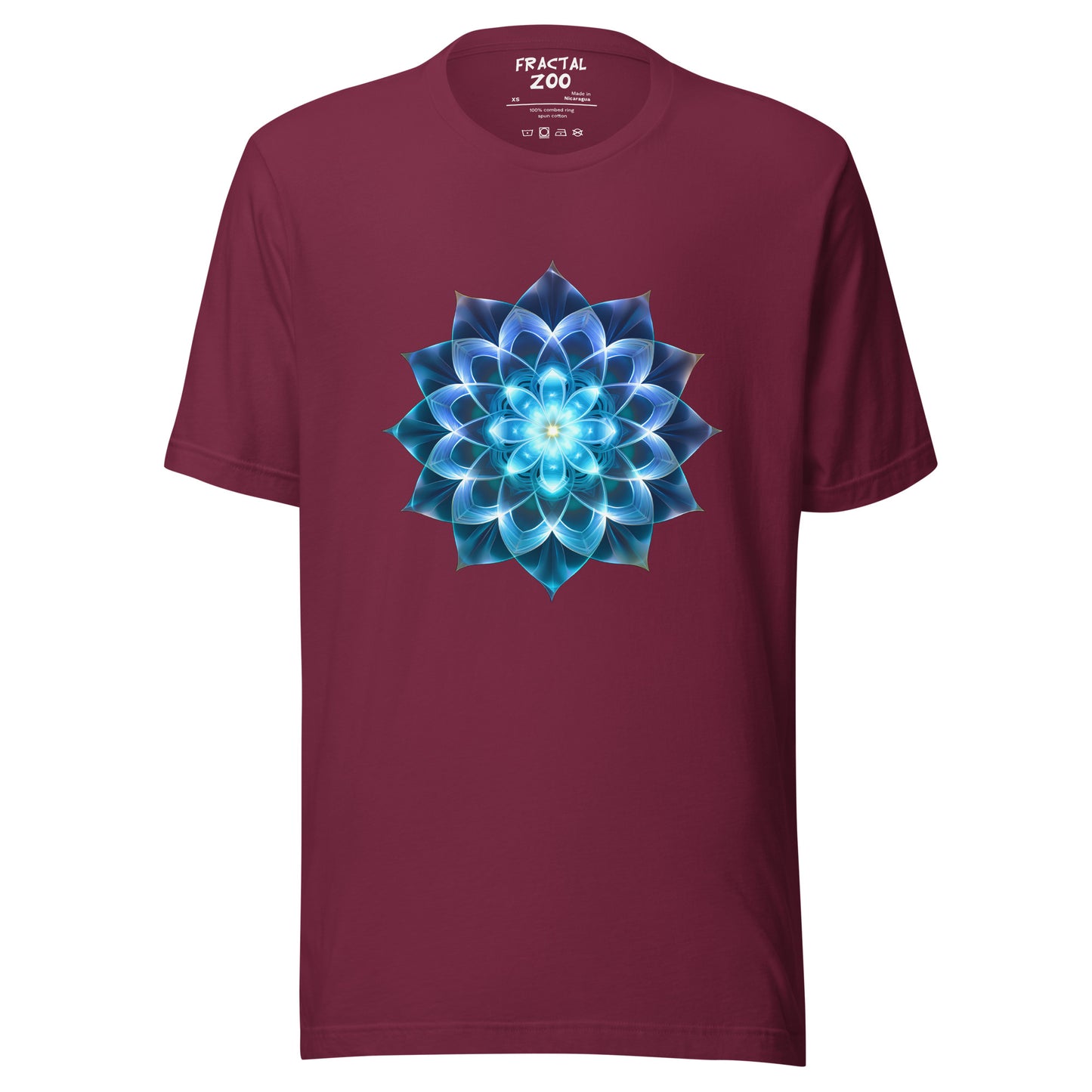 Sacred Blue Blossom Tee | Art, Geometry, and Eco-Friendly Fashion Converge