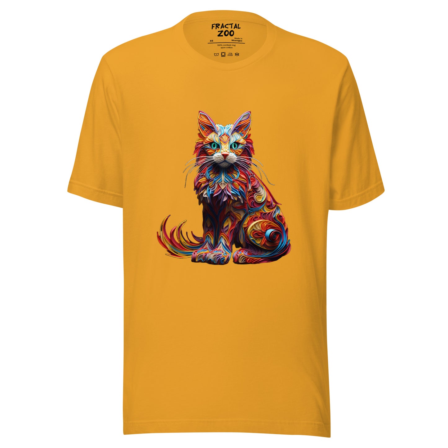 Feline Euphoria Unisex t-shirt | Unique Blend of Art and Nature in Eco-Conscious Fashion