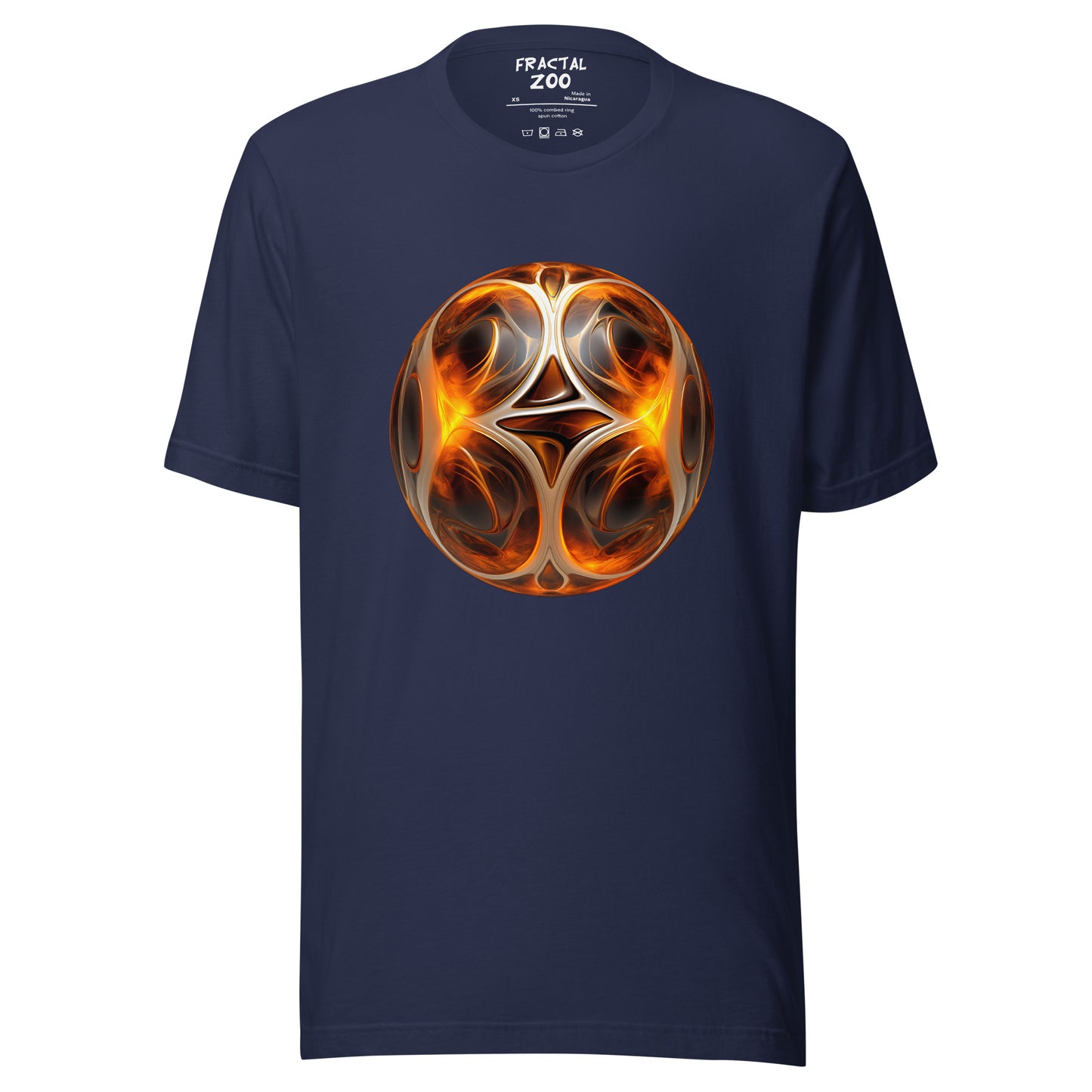 Inferno Elegance T-Shirt | Dive into the Fiery World of Fractal Artistry