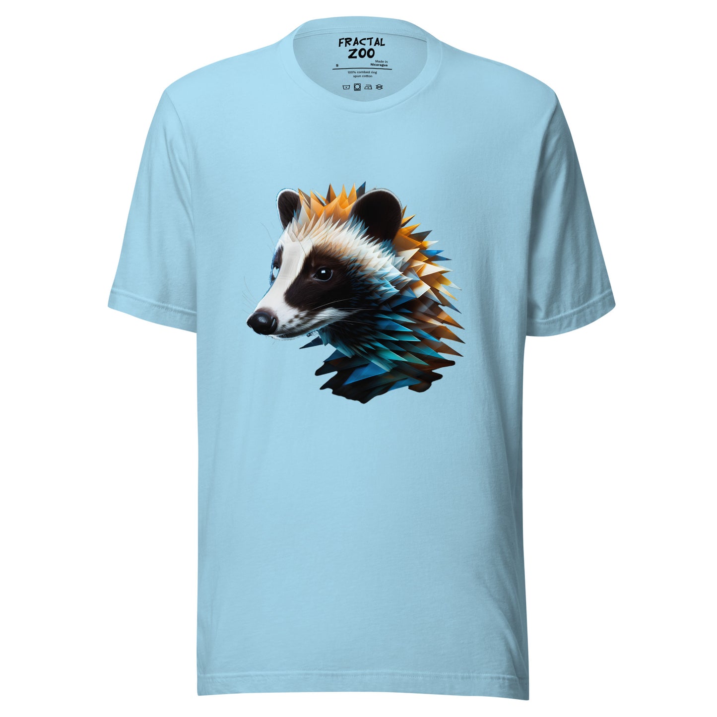 Discover Nature's Artistry with the Wild Geometry Badger Tee