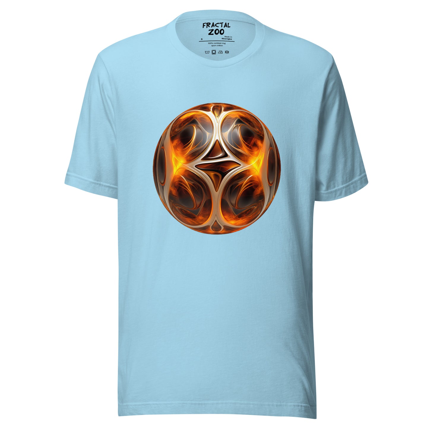 Inferno Elegance T-Shirt | Dive into the Fiery World of Fractal Artistry