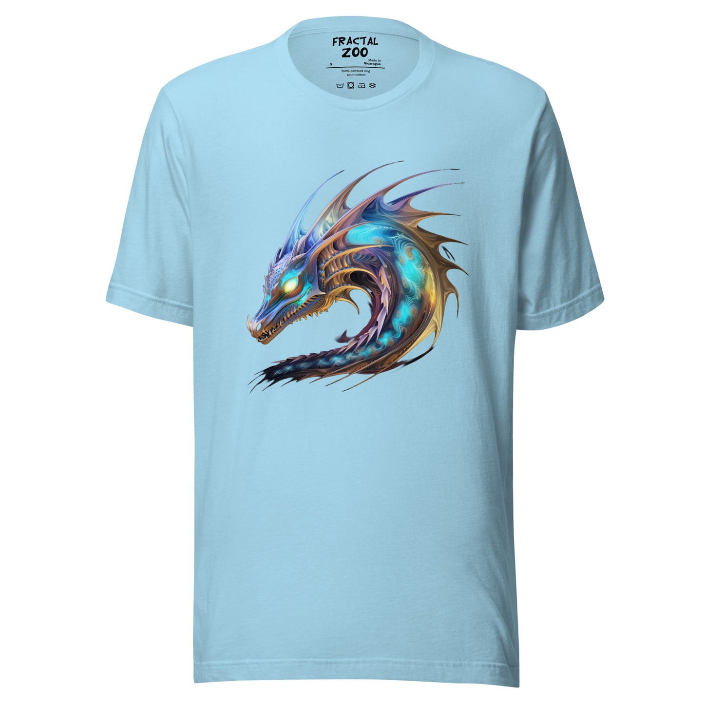 Dragon's Essence T-Shirt where Fractal Art Meets Mythical Legends