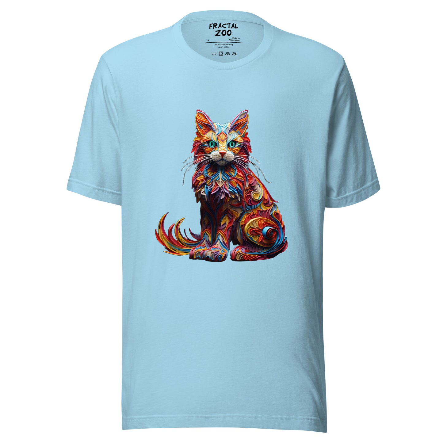 Feline Euphoria Unisex t-shirt | Unique Blend of Art and Nature in Eco-Conscious Fashion