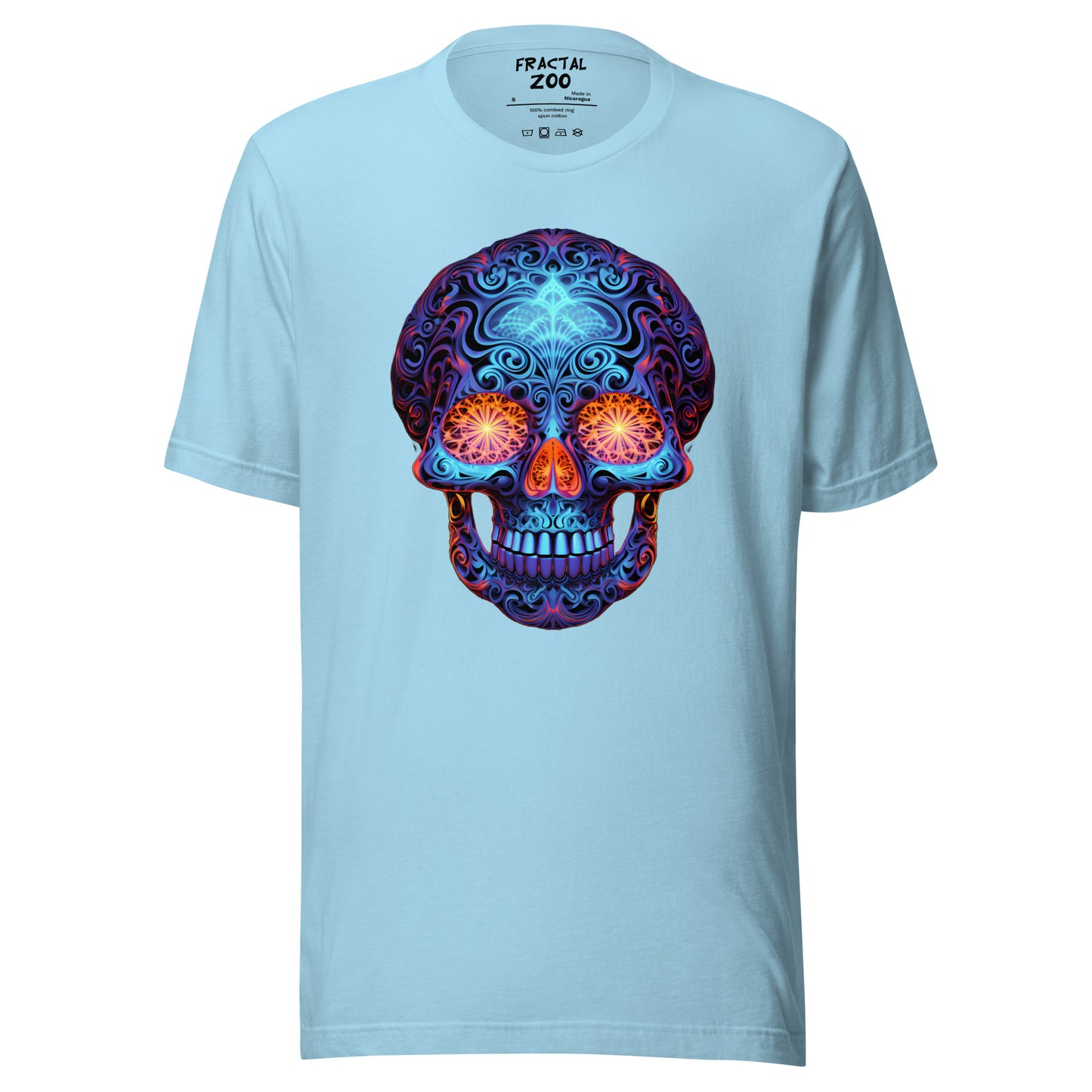 Sapphire Gaze Skull Unisex t-shirt | Comfy and visually captivating feel