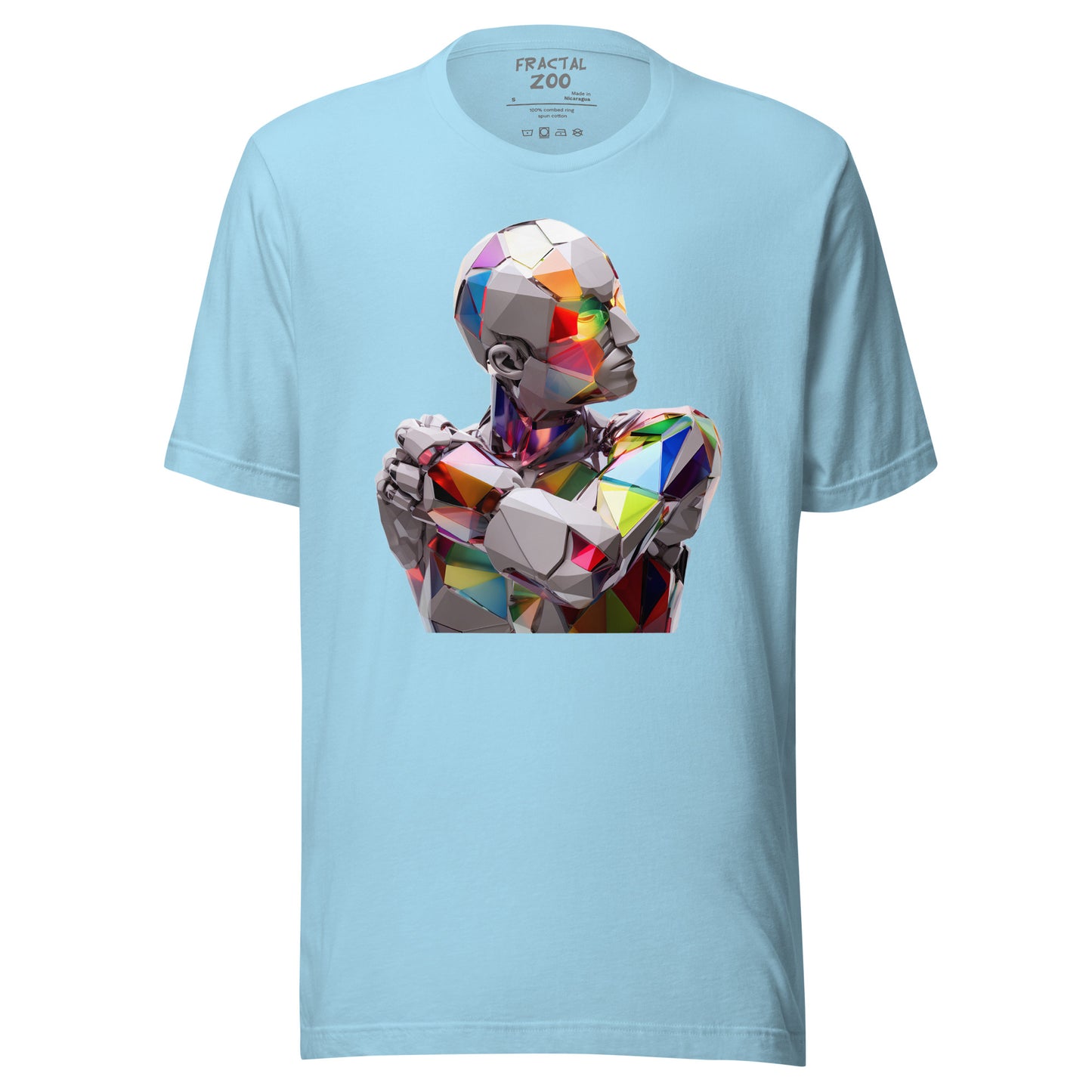 Thoughtful Android - Reflective Robot T-Shirt for Tech Enthusiasts